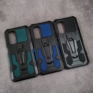 Oppo A92 A72 A52 Mecha Army Military Belt Clip Stand Armor Case