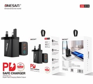 [ BorongPro ] ONESAM OS-C15 GaN 50W Charger Adapter / PD 50W Super Quick Fast Charging / UK Plug