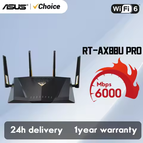 ASUS RT-AX88U PRO AX6000 Dual Band WiFi 6 Router, WPA3, Parental Control, Adaptive QoS, Port Forward