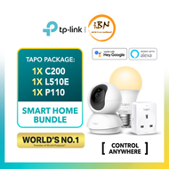 TP-LINK Smart Home Bundle Tapo Series Tapo C200-PTZ Camera/Tapo P110-Smart Plug/Tapo L510E-Smart Bul