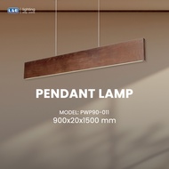 LUMAX ชุดโคมแขวนไม้พร้อมหลอด LED แสง Warm สไตล์มินิมอล PWP90-011