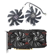 ☽Brand new 2 FAN 85MM 4PIN RX5500 XT GPU fan for Panlei RX 5500XT RX 580 8G 2048SP RX550 graphiK}Tl