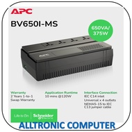 APC BV650I-MS Back-UPS BV 650VA, 375W , AVR, Universal Outlet, 230V /2YRS Warranty