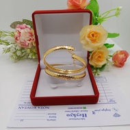 HeyKyo - Gelang Wanita dewasa  Emas Muda 8.0 gram Free Box Cantik Gelang Model Bangkok sisik Ular Te
