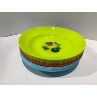 Thick plastic plates / nice plastic lemoni plates / cute plates 1 pack contains 12 plates
