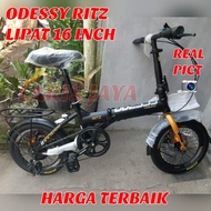 [ BONUS BELL ] Lipat 16 odessy ritz  sepeda lipat 16 inch odessy ritz  sepeda lipat folding 16 odess