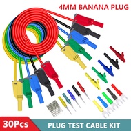 4mm Banana Plug Test Lead Kit for Multimeter Test Crocodile clip U-type and Probe Leads Cable Kit Stackable Dual