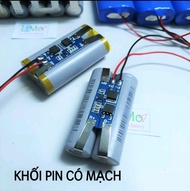 Khối pin 2S 2600mAH (72V Cạn - 84V Đầy). Được đóng từ 2 cell pin Lishen Xám 18650 Mới + Mạch bảo vệ