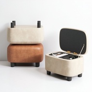 Storage Stool Sofa Storage Box Leather Seat Multifunctional Shoe Stool Simple Storage Stool