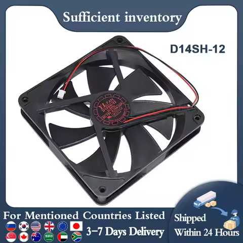 14CM DC12V 0.70A Double Line Silent Cooling Fan 140x140x25mm D14SH-12 For Mining PSU Repair ATX Powe