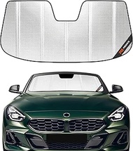 Pigenius Windshield Sun Shade for BMW Z4 2009-2016, Reflective Aluminum Film Front Window Sunshade-B