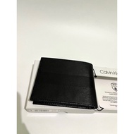 ☢Calvin Klein Men's Black Leather Wallet w/ RFID Protection