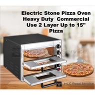 Electric Stone Pizza Oven Heavy Duty For Commercial Use 2 Layer Up to 15" Pizza
