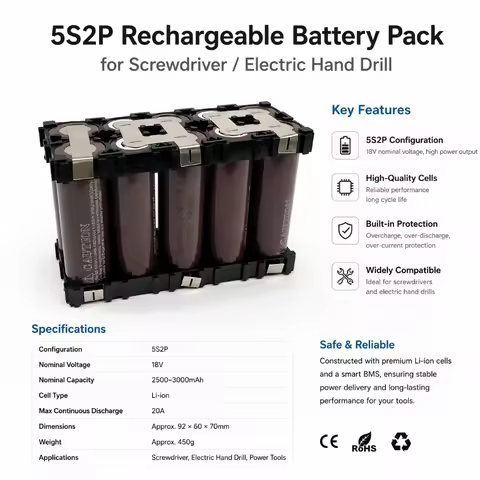 🔋🔋18650 HG2 Li Ion Battery Pack Custom Welded 3000mAh 6000mAh🔋 3.6V 7.4V to 25.2V 2S1P 3S2P 4S1P 4S2