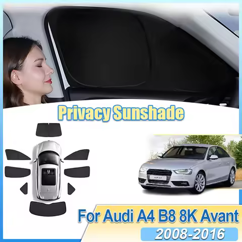 For Audi A4 B8 8K Avant Station Wagon 2008-2016 Sunshade Windshield Anti-UV Window Privacy Cover Bla