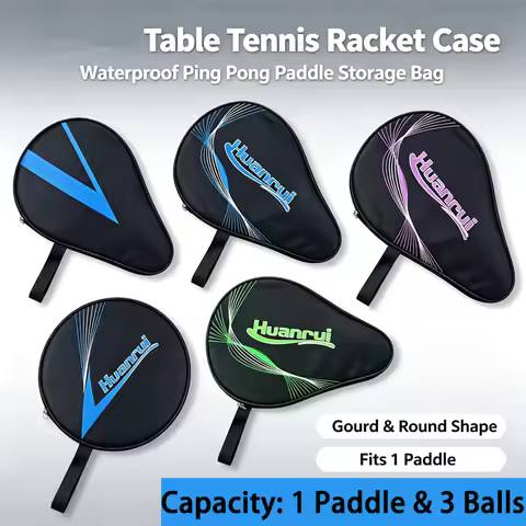 Gourd & Round Shape Ping Pong Paddle Storage Bag Waterproof Protective Carry Bag for Single Ping Pon