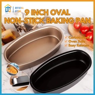 Wintop 9 Inch Oval Baking Pan Nonstick Cake Maker Mold Oven Bake Tray Cheesecake Molder Carbon Steel