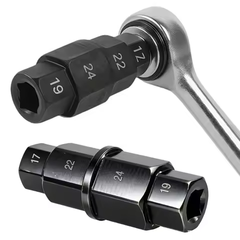 Universal Motorcycles Hex Axle Wheel Removal Spindle Tool 17 19 22 24mm 3/8 Inch Multifunction 4-In-