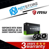 MSI GEFORCE RTX 5080 16GB VENTUS 3X OC GDDR7 GRAPHIC CARD