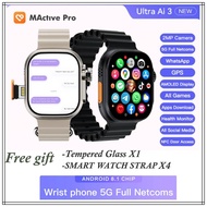 Microwear U21 Max 5G Ultra Ai 3 Smart Watch Super Amoled 2.06" Sim Card Wifi Camera Android App Inst