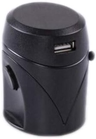 BPYSD More Functions Power Plug Adapter - International Travel - 1 USB Port In More Than 150 Countries - 100-250 Volt Adapter - (1 Pack) Black (Color : Black)