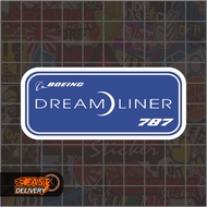 Boeing 787 Dreamliner Sticker Size 8 x 3.5 Cm
