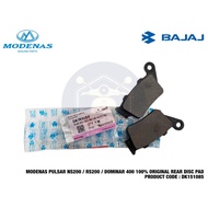 MODENAS PULSAR NS200 RS200 DOMINAR 400 D400 REAR BRAKE DISC PAD BELAKANG DK151085