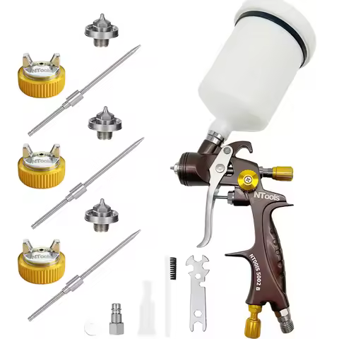 Paint Spray Gun With Three Nozzle Paint Sprayer Air Spray Gun High Atomization Air Tools Oil Paint R