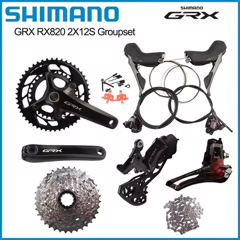 Shimano GRX RX820 2x12Speed Groupset Hydraulic Disc Brakes Set RX820 Front Rear derailleur For Grave
