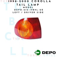 1998-2000 COROLLA TAIL LAMP UNIT ECE DEPO-212-19B9L-UE LEFT / DRIVER SIDE
