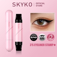 SKYKO 2 IN 1 Eyeliner Pen Dual-end Eyeliner Stamp Waterproof Longlasting 2 Colors