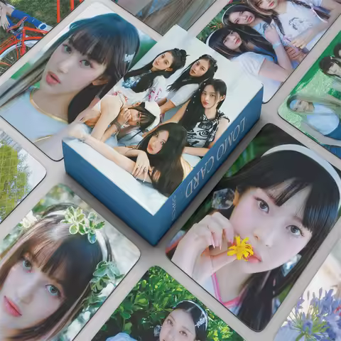 55Pcs/Set Idol Girl Group New Album Bunnies Club Lomo Cards MINJI Hanni DanieIIe Hyein Haerin HD Pri