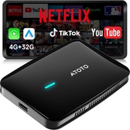 ATOTO Wireless CarPlay Adapter Magic AI Box with Dual-WiFi Stability 4GB+32GB Enjoy Video & Music Ap