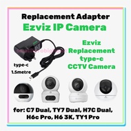 Replacement Adapter for Ezviz smart camera type-c 1.5 metre for C7 Dual, TY7 Dual, H7C Dual, H6c Pro