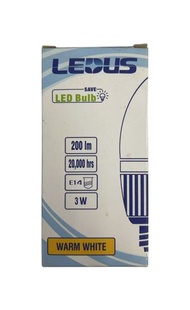 LEDUS - LEDUS LED燈泡燈膽 3W (E14) LAMPU LED 燈泡 3W 暖白2900K (包裝不完美,但不影響使用)