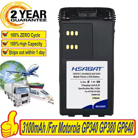 Top Brand 100% New Battery for Motorola GP340 GP380 GP640 GP680 HT1250 HT750 GP328 PRO5150 MTX850 PR