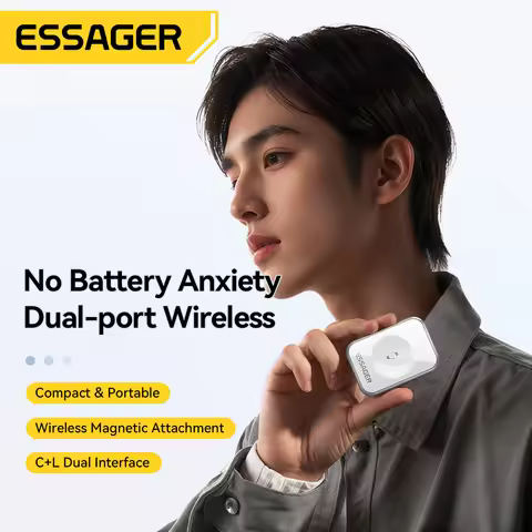 Essager Portable Wireless Charger For Apple Watch 2-9 SE Magnetic Type-C/Lighting Charger For IWatch