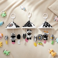 Baby Animal Bed Toy,&  Katil Mainan Bayi Haiwan, Payung Terjun Hitam-Putih & Loceng Angin