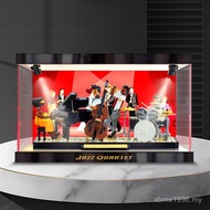 Jazz Band Acrylic Building Blocks High Suitable Storage Display Anti-dust Cover Box HD Toy 21334 Mus