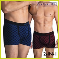 ✗ ◷ ✔ ✮ NATHANIEL BOXER BRIEF  FOR MEN NYLON SPANDEX |  COTTON FABRIC MATERIAL 100% Original