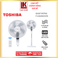 Quạt đứng Toshiba F-LSA20VN 60W - Màu xám/Trắng - Điều khiển từ xa - 5 cánh - Hẹn giờ tắt/mở - Màn L