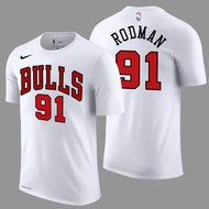 rb3 KAOS BAJU TSHIRT NBA NIKE CHICAGO BULLS 91 DENNIS RODMAN PUTIH /