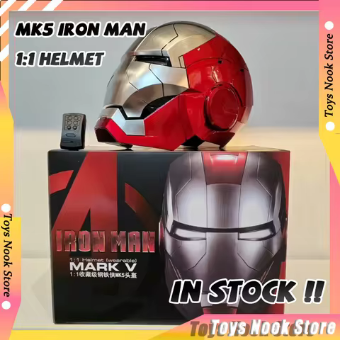 Hot Sale Iron Man Helmet 1:1 Mask Wearable Ironman Mk5 Electronic Automatoc Voice Control Avengers C