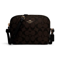 กระเป๋าสะพายข้าง COACH 91677 MINI CAMERA BAG IN SIGNATURE CANVAS(IMAA8) Color: IM/BROWN BLACK