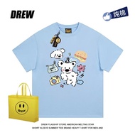 Drew Original Cotton Men's Women's T-Shirt with Funny Western Puppy Cartoon