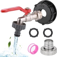 Zocipro 3/4" Alloy IBC Tank Fittings, Leakproof IBC Tank Tap Adapter, IBC Tank Valve Kit for S60x6 W