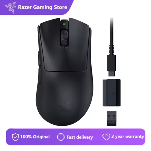 Razer DeathAdder V3 HyperSpeed Wireless Gaming Mouse: 55g Lightweight - USB C Charging ,26K Optical 