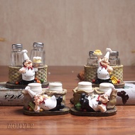[HOMYLcfMY] Crafts Chef Statue Pepper Bottle Holder Statue Pepper Bottle Holder