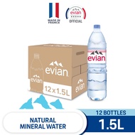 evian Natural Mineral Water (12 x 1.5L Case)