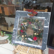 聖誕節裝飾 聖誕花環 聖誕裝飾 永生花環櫥窗門掛聖誕節